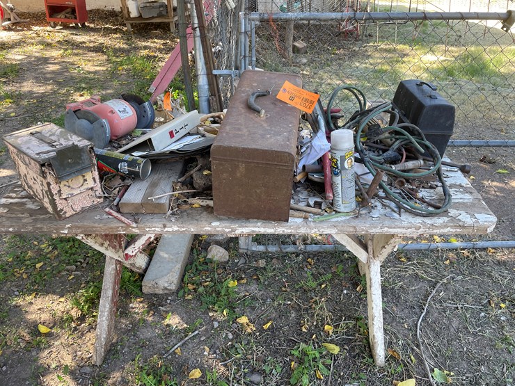 #3703-•-lot-of-misc-tools,-hardware-and-table-image-1