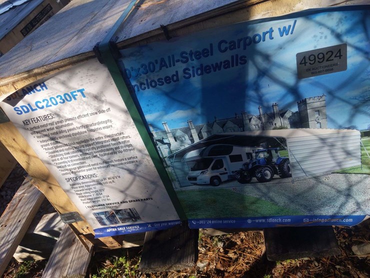 unused-20'x30'-steel-carport-w/-sidewalls-image-4