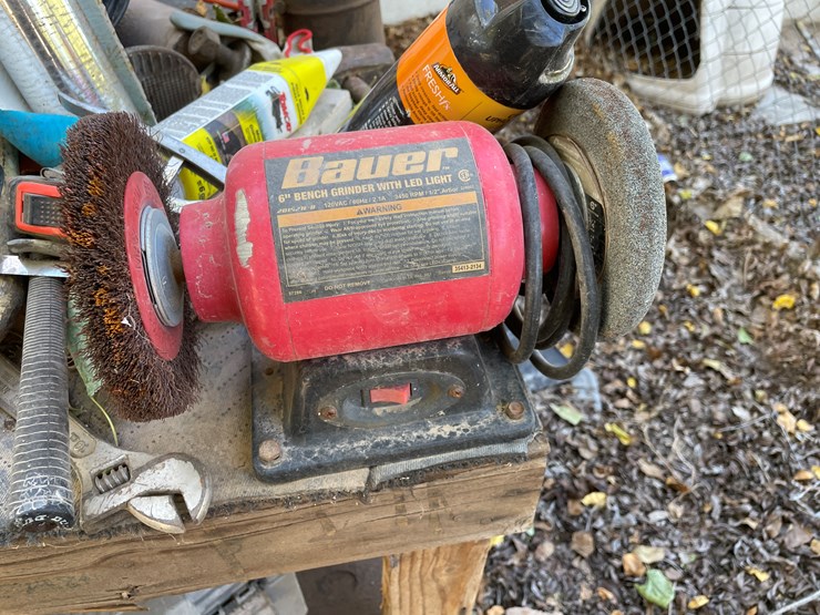 #3707-•-misc-tools,-hardware,-bauer-bench-grinder,-4-drawer-metal-toolbox-and-table-image-6