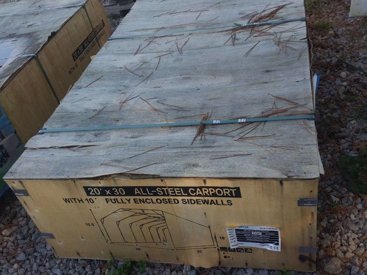 unused-20'x30'-steel-carport-w/-sidewalls-image-4