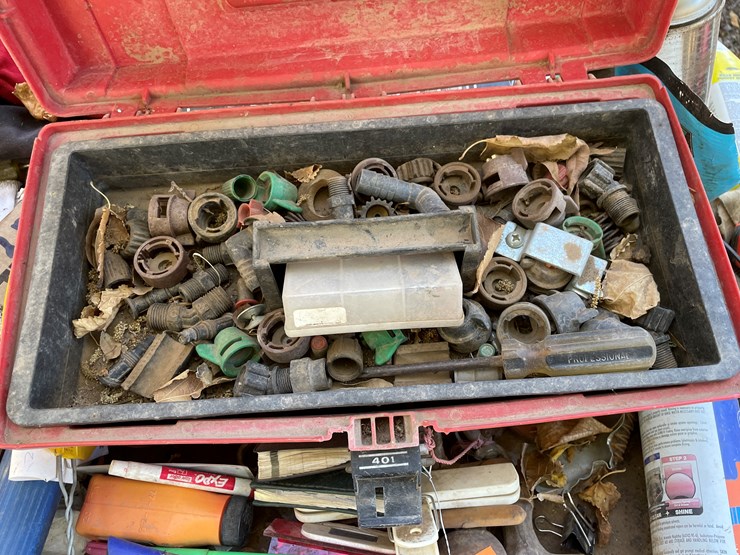 #3707-•-misc-tools,-hardware,-bauer-bench-grinder,-4-drawer-metal-toolbox-and-table-image-8