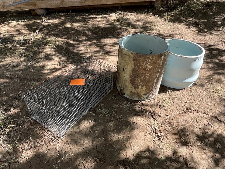 #3668-•-large-pipe-fittings-and-animal-cage-image-1