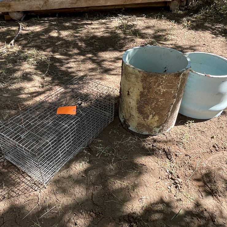 #3668 • Large Pipe Fittings and Animal Cage