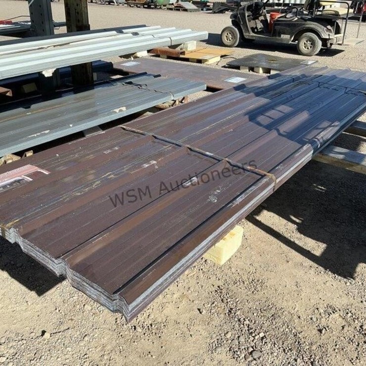 (70) 3FT X 12FT BROWN METAL ROOF PANELS,0.4MM
