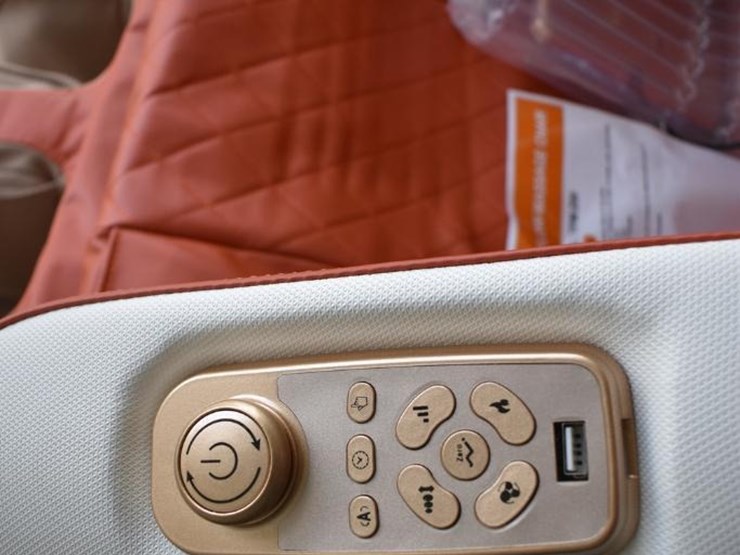 tpm-tp-z69-ergonomic-massage-chair,-orange-and-white,-built-in-control-panel-image-5