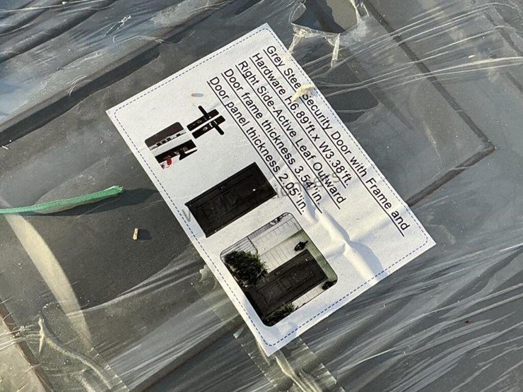 grey-steel-security-door-w/-frame-and-hardware,-image-3