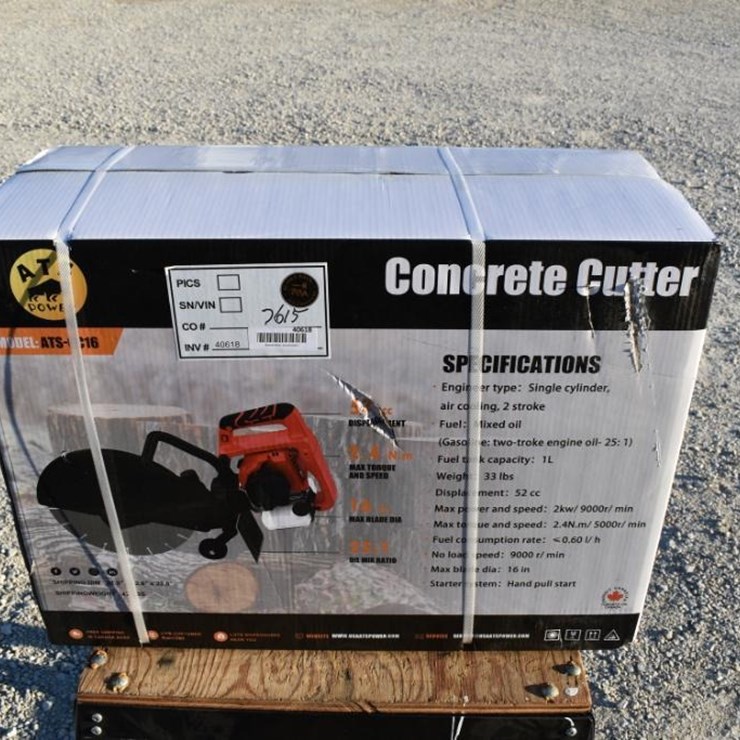 Concrete Cutter ATS-CC16, 52cc, 14" Blade, 2-Stroke Engine