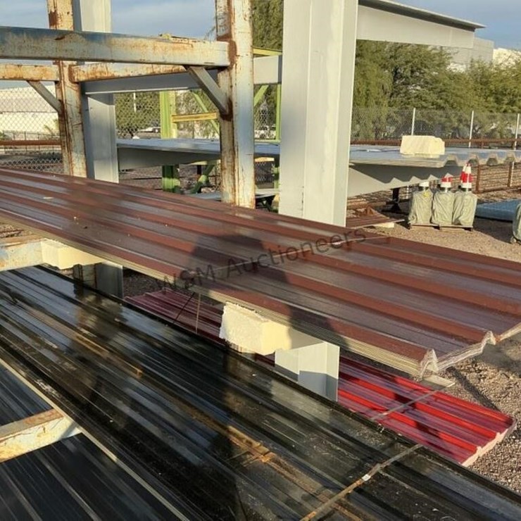 (30) 3FT X 16FT BROWN METAL ROOF PANELS,