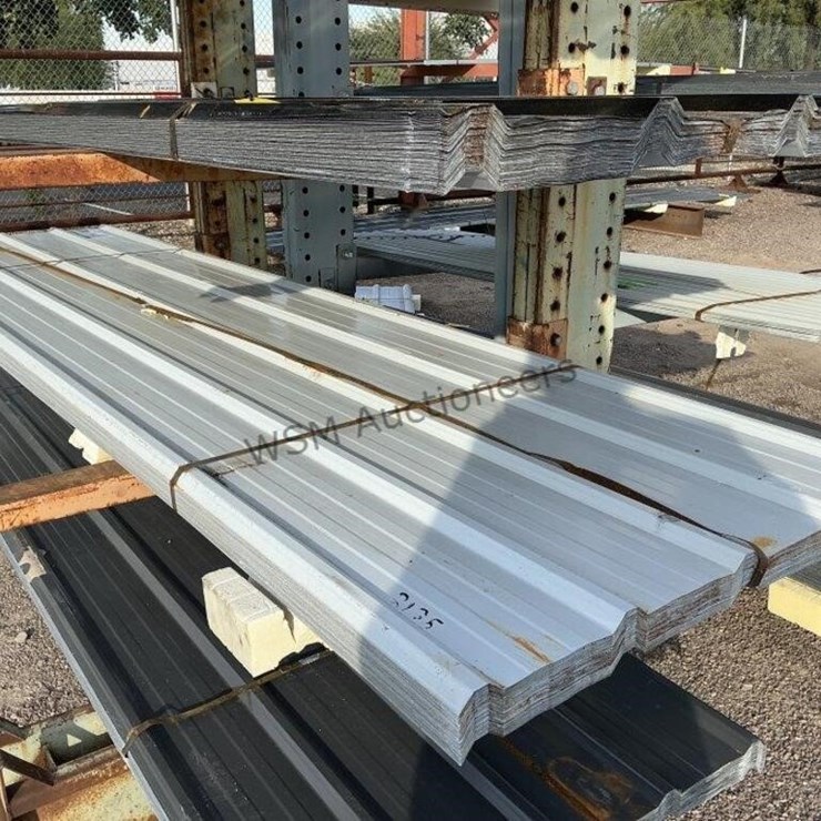 (70) 3FT X 12FT WHITE METAL ROOF PANELS,