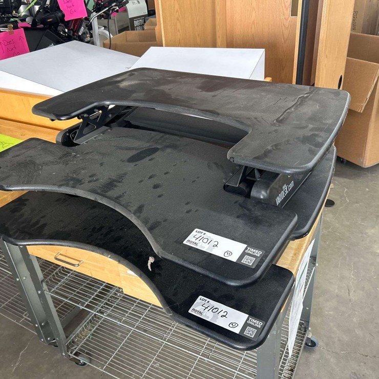Two Varidesk ProPlus36 Computer Desks