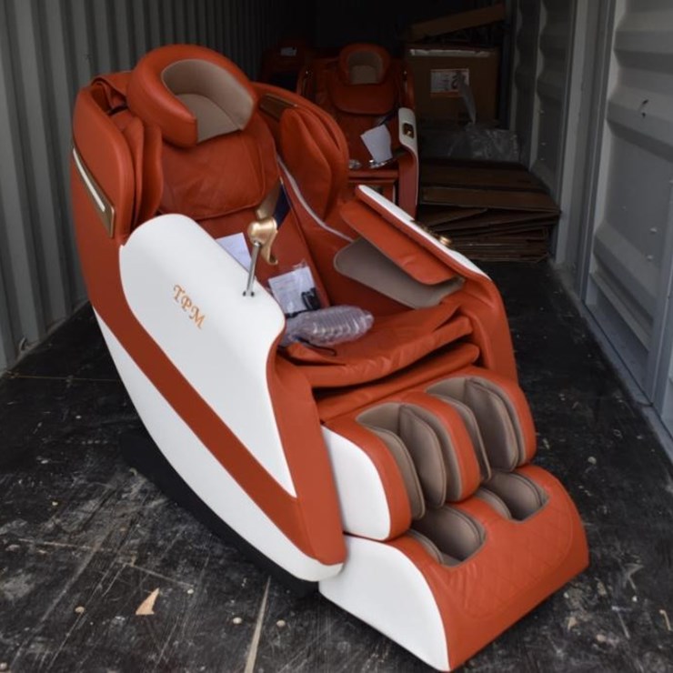 TPM TPM-Z69 Ergoflow Massage Chair, Orange/White, 8 Modes, Heat Therapy