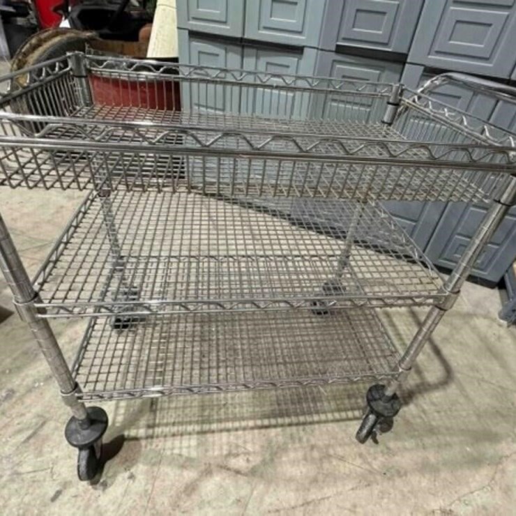 Metal wire rolling cart