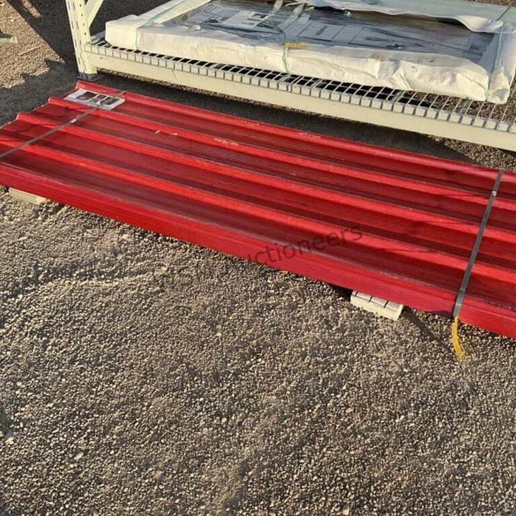 (30) 3FT X 8FT RED POLY ROOF PANELS,