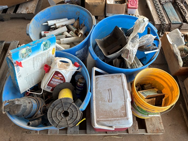 #17188-•-buckets-of-misc.-caulk,-hood,-pump-image-1