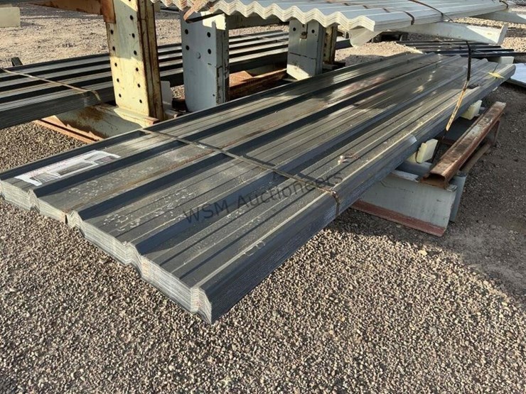 (70)-3ft-x-12ft-grey-metal-roof-panels,-image-2