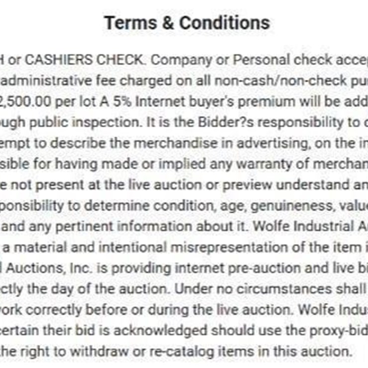 Terms and Conditions