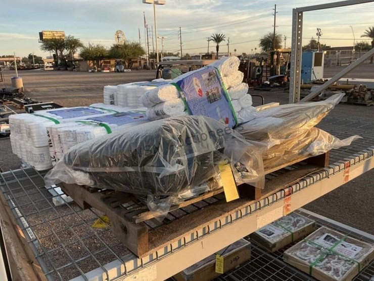 pallet-of-misc-lifting-straps-and-shade-material-image-1