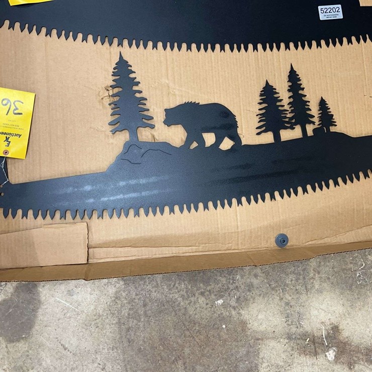 CROSS CUT SAW W/ BEAR SCENE