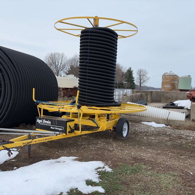 Agri Drain Tile Stringer Trailer