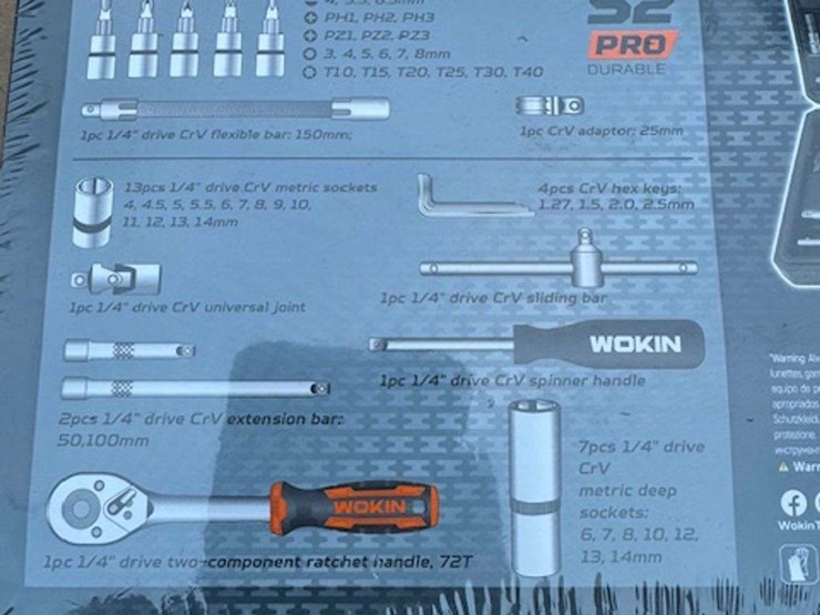 unused-wokin-53pc-1/4"-drive-socket-set-image-4