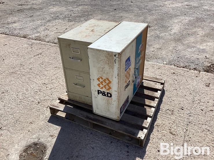 parts-cabinet-&-2-drawer-filing-cabinet-image-1