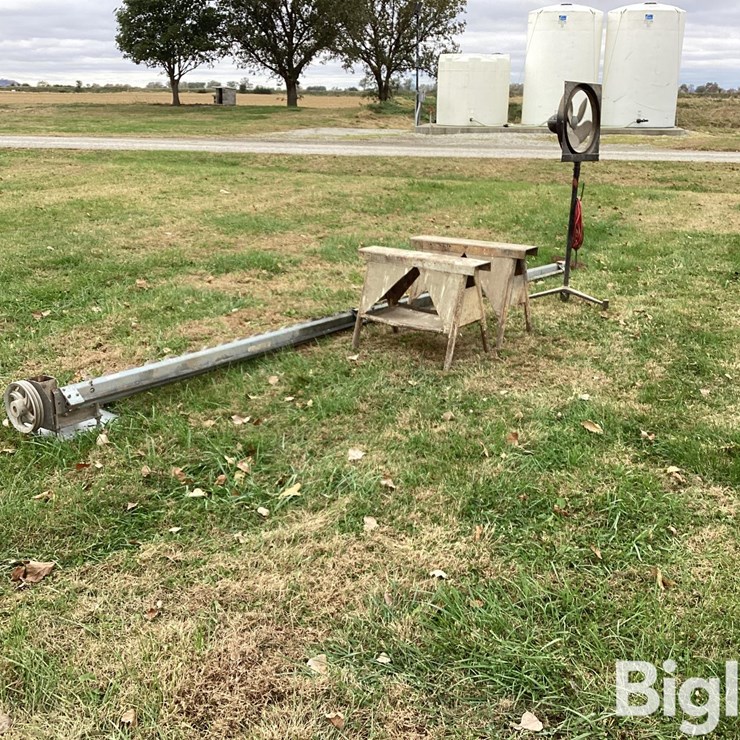 Sweep Auger, Metal Saw Horses, Fan