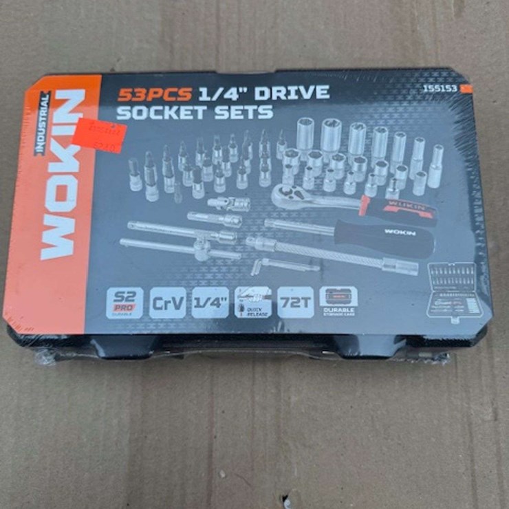 UNUSED WOKIN 53PC 1/4" DRIVE SOCKET SET