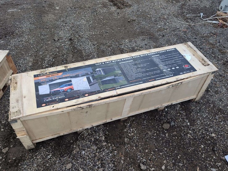 (1)-landhero-11'-x-19'-metal-garage-shed-with-double-front-doors---lhr-ms1119-image-1