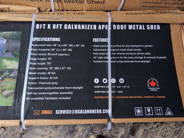 (1)-landhero-8'-x-8'-galvanized-apex-roof-metal-shed---ldh-ms0808-image-3