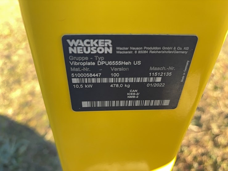 2022-wacker-dpu6555he-reversible-plate-compactor-support-equipment-sn:11512135-image-4