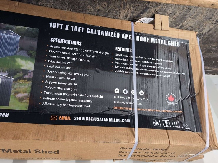(1)-landhero-10'-x-10'-galvanized-apex-roof-metal-shed---ldh-ms1010-image-3