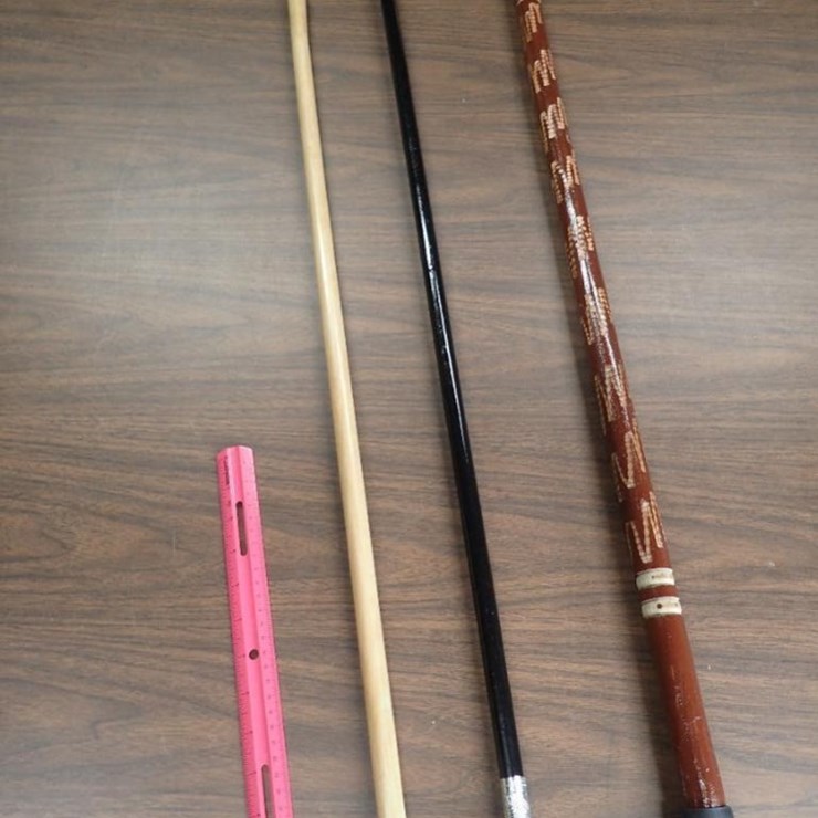 Custom Carved Walking Stick/Cane - Qty - 3 - Tag # 9640