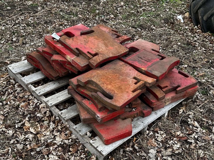 pallet-of-international-harvester-and-misc.-suitcase-weights-image-1
