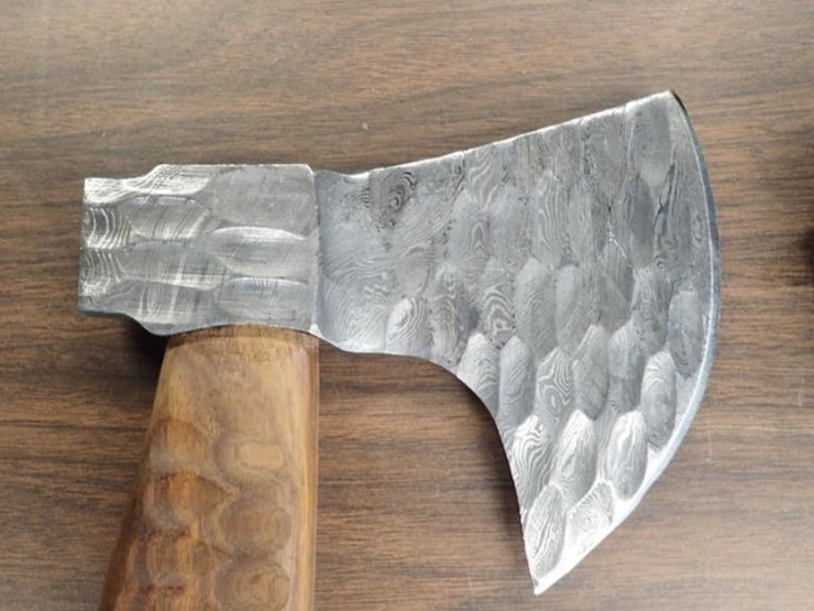 custom-hand-forged-viking-axe-w/-sheath---tag-#-9635-image-2