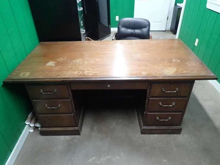 7-drawer-wood-desk---tag-#6600-image-1