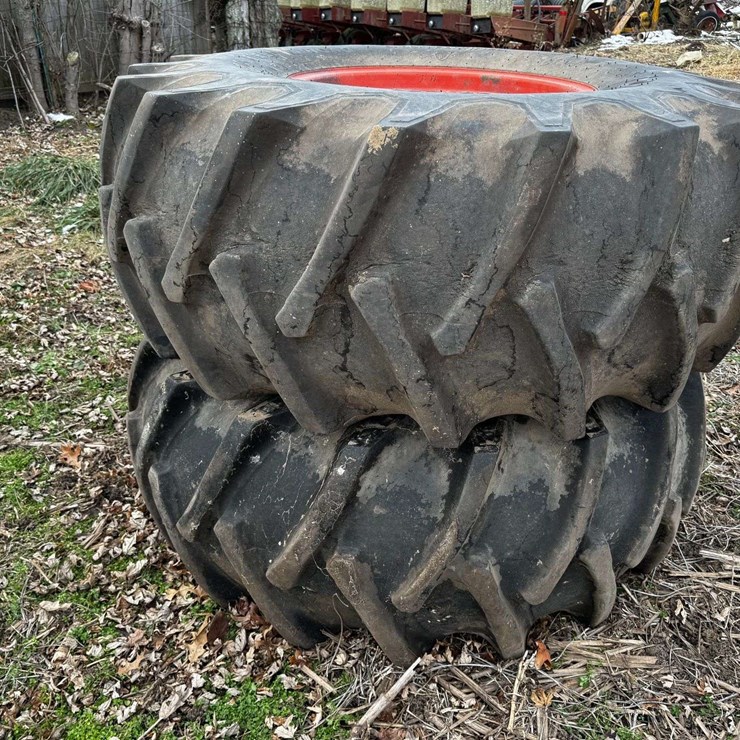 (2)-Firestone 23.1-26 Combine Tires with Rims