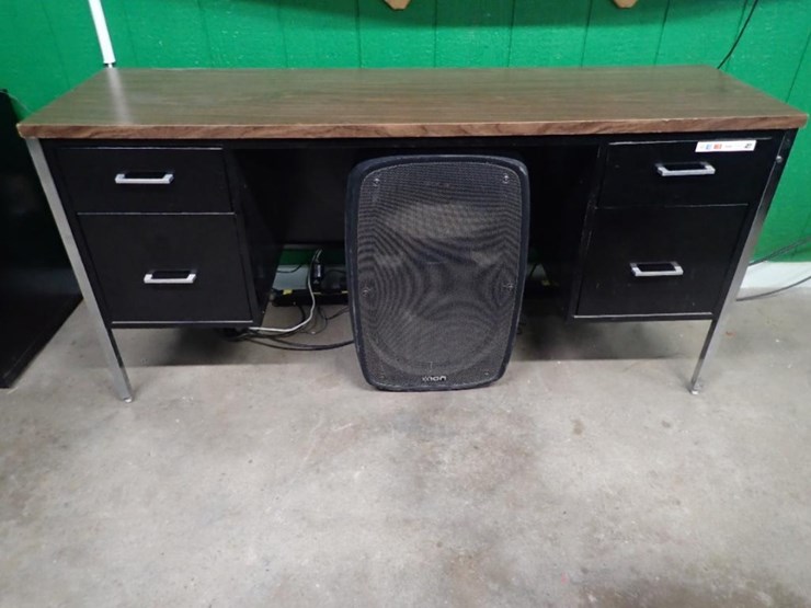 4-drawer-metal-desk-(speaker-not-included)---tag-#-6597-image-1