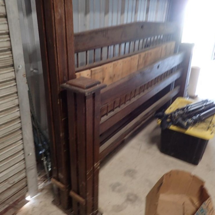 Homemade Wood King Size Bed Frame - Tag #6596