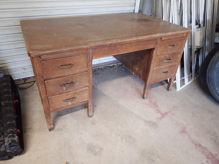 7-drawer-wood-desk---tag-#6591-image-2