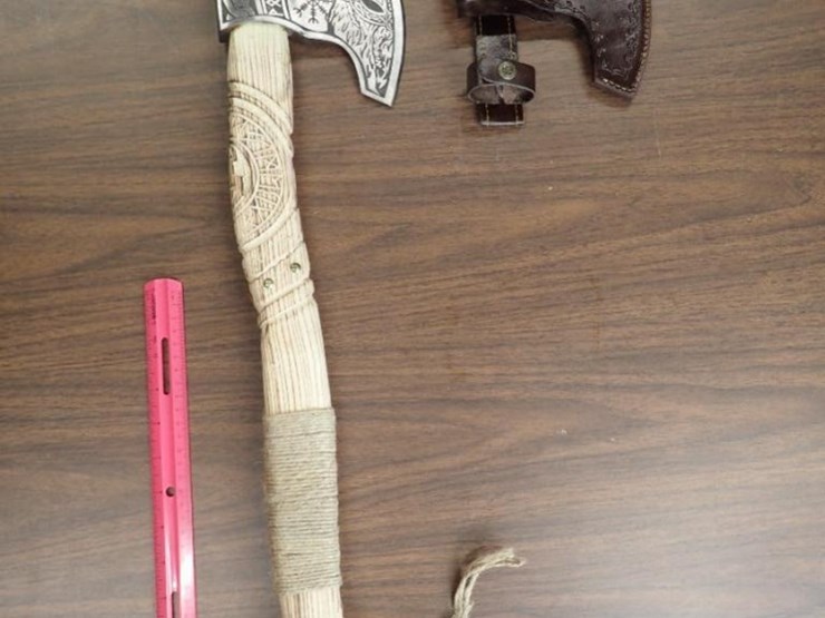 custom-hand-forged-viking-axe-w/-sheath---tag-#-9633-image-1