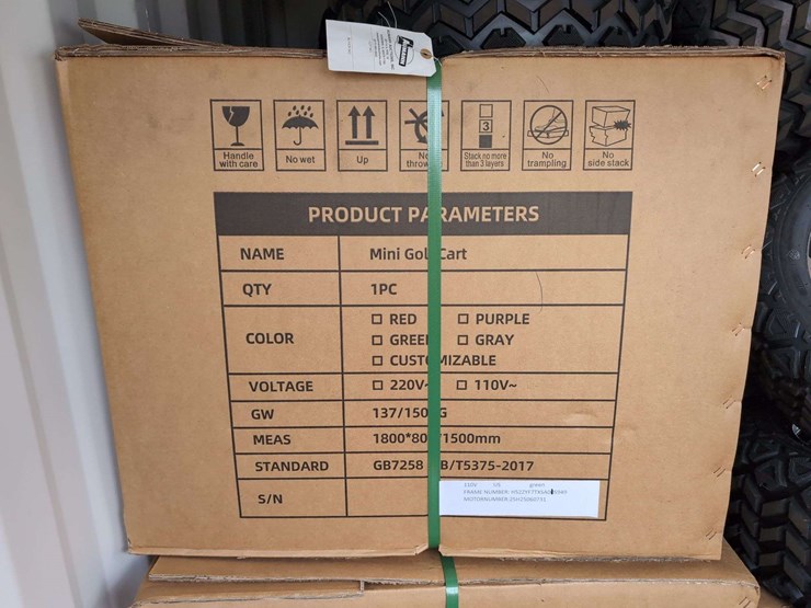 (1)-irgc40-mini-golf-cart---110v-unassembled---green-image-2