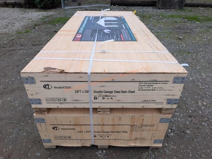 kj-33-x-25'-double-garage-metal-shed-image-4