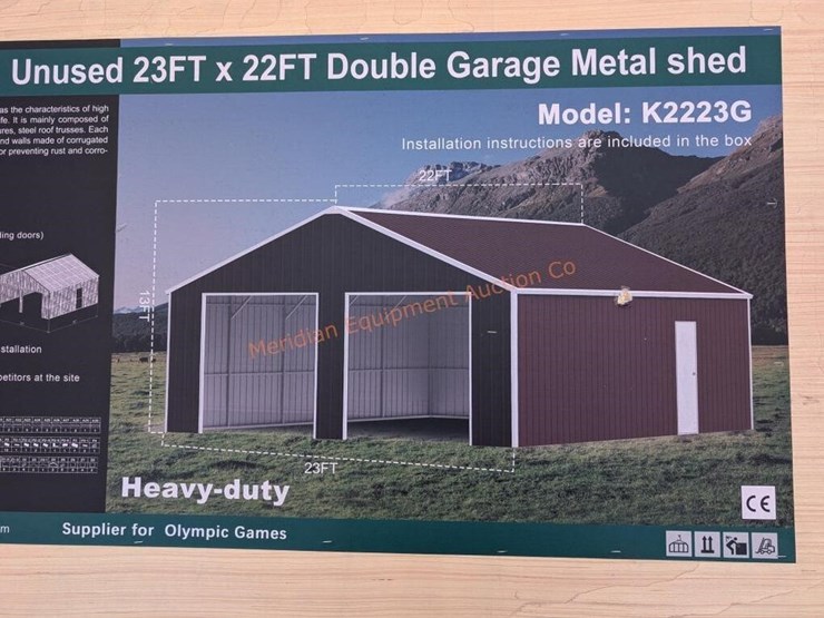 kj-23'-x-22'-double-garage-metal-shed-image-4