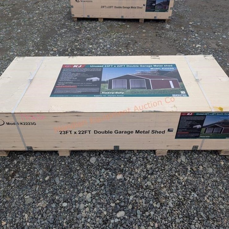 KJ 23' X 22' Double Garage Metal Shed
