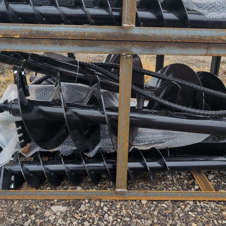 (1) Mower King SSECAG-Y - Skid Steer Auger Set - 3 pc. 6", 12", and 14"