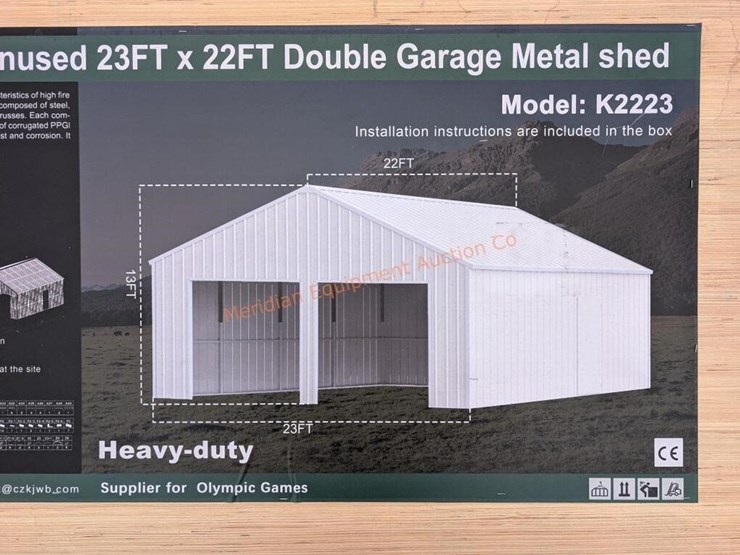 kj-23'-x-22'-double-garage-metal-shed-image-3