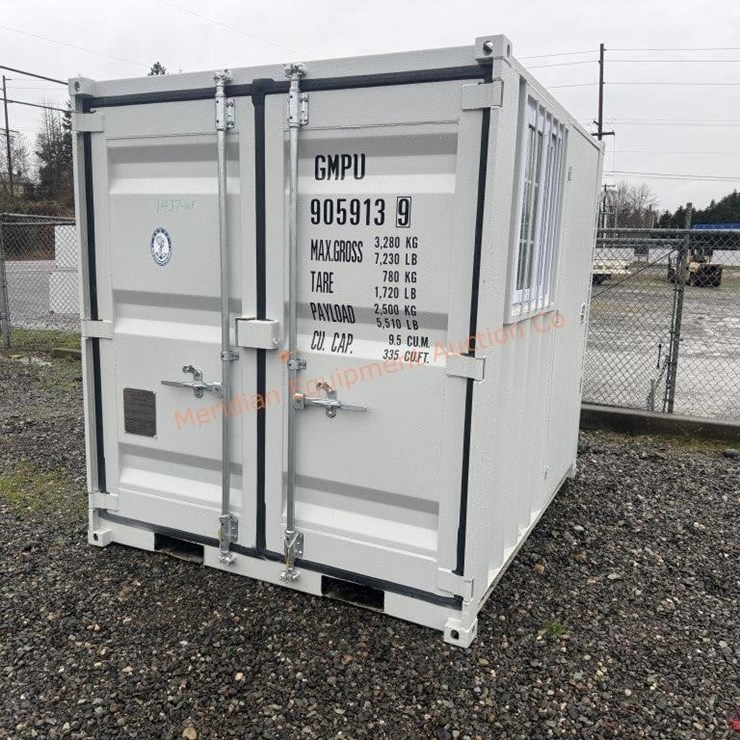 8' Storage Container w/ Side Door & Window