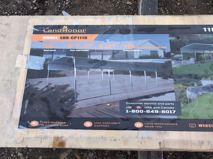 (1)-landhero-11'-x-19'-all-steel-carport-w/-10'-open-sidewalls---lhr-cp1119-image-2