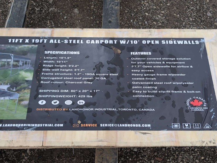 (1)-landhero-11'-x-19'-all-steel-carport-w/-10'-open-sidewalls---lhr-cp1119-image-4