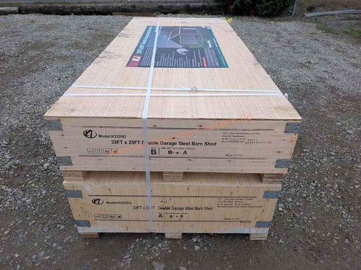 kj-33-x-25'-double-garage-metal-shed-image-4